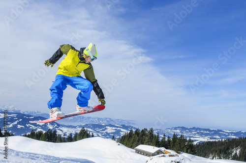 abheben mit dem Snowboard