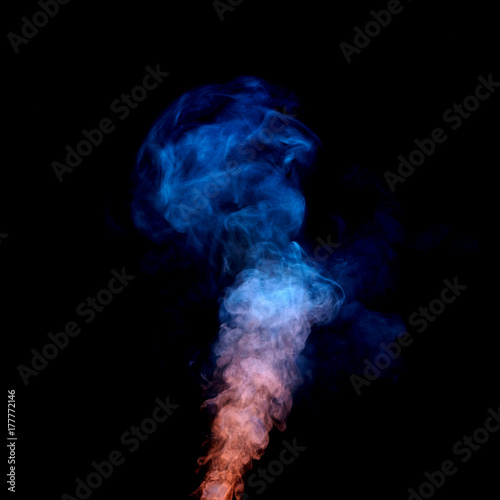 colored smoke in motion