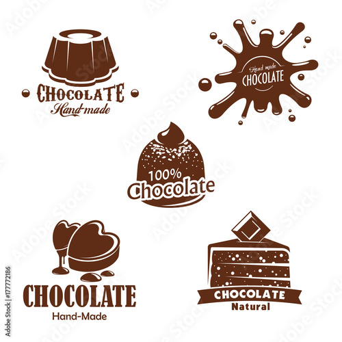 Vector isolated chocolate candy desserts splash