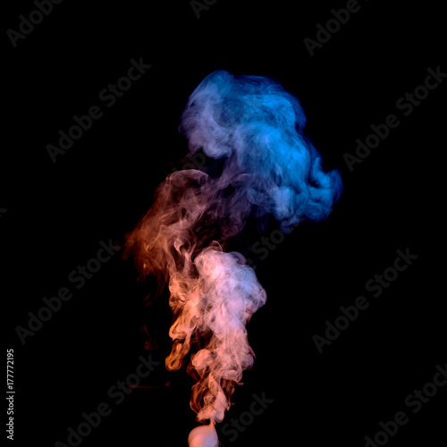 abstract design of colored smoke