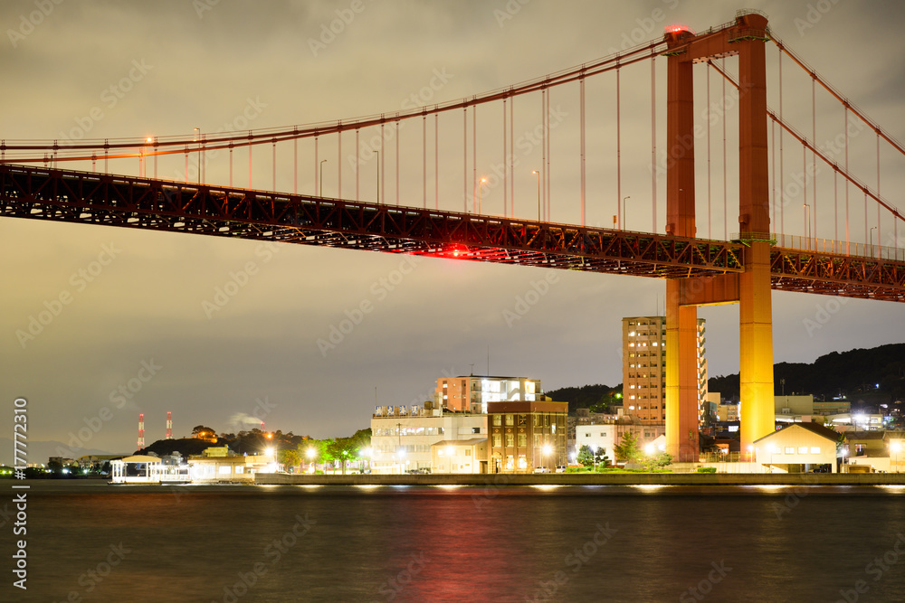 Naklejka premium 若戸大橋の夜景