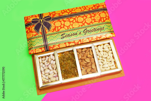 Box with dry fruits 