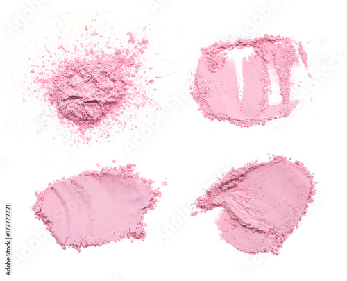 crumbled pink powder