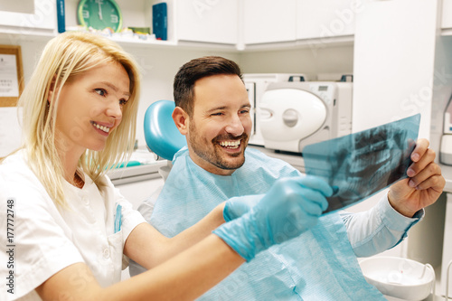 Young man at the dentist