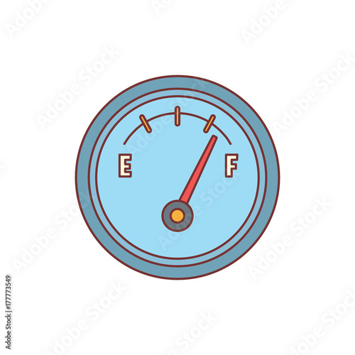 Fuel meter icon, cartoon style