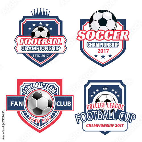 Vector icons for soccer championship cup