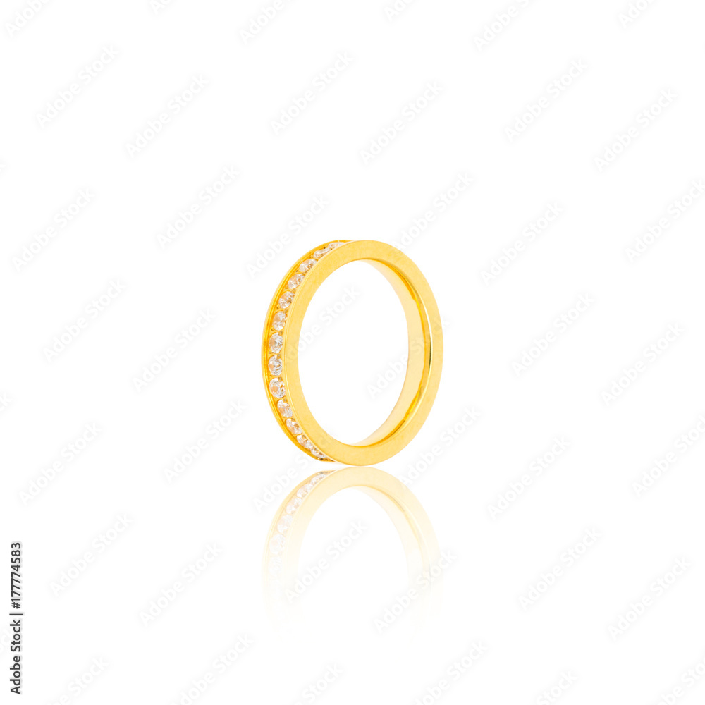Golden ring isolated on white Golden ring isolated on white