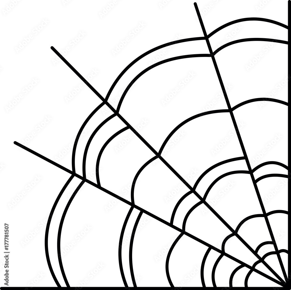 Halloween vector spiderweb border spider