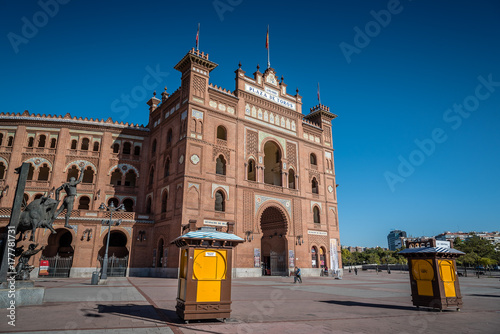 Outdoor view of Bullring of Las Ventas in Madrid