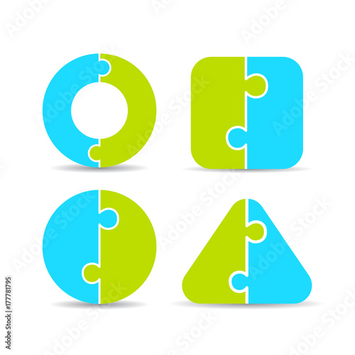 Jigsaw puzzle diagrams set