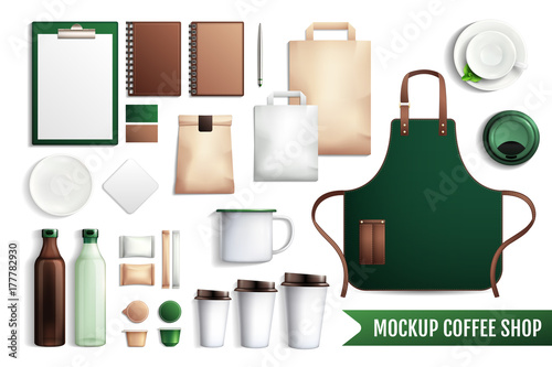 Coffee Shop Elements Mockup