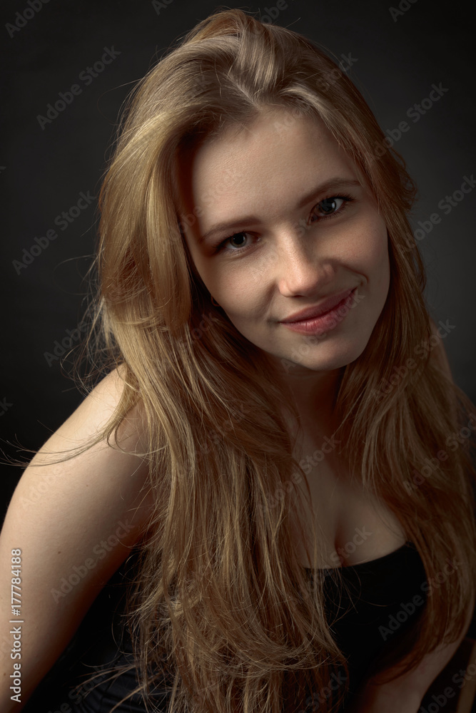 Young attractive blonde without makeup . Young attractive blonde without makeup .