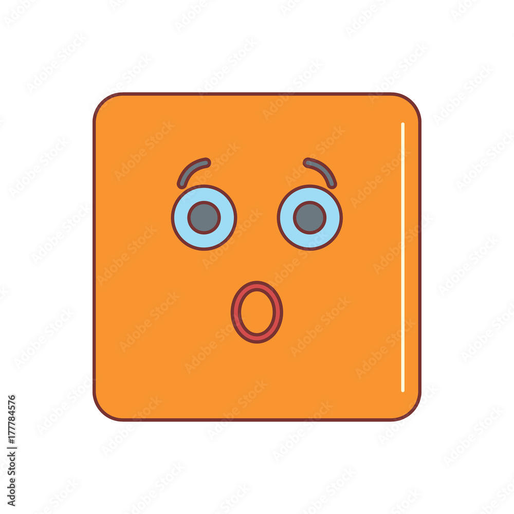 Fototapeta premium Emoticon icon, cartoon style