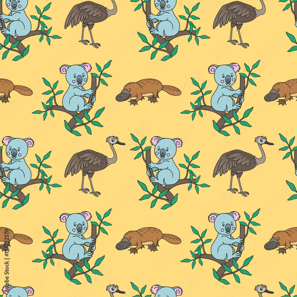 Platypus,Ostrich,Koala Platypus,Ostrich,Koala