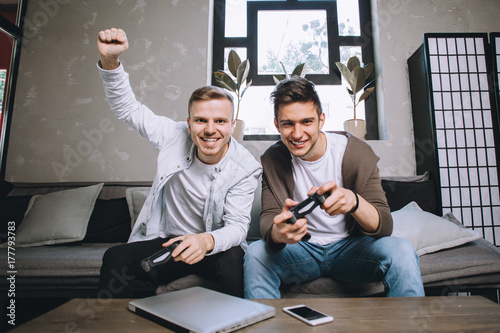 Gamers playing party photo