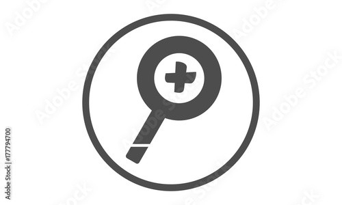 Search Magnifying glass plus Icon Website Element Sign or Icon Design For UI, UX, interface, banner, info graphic