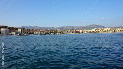 harbor entrance of split in croatia from a boat © chriss73