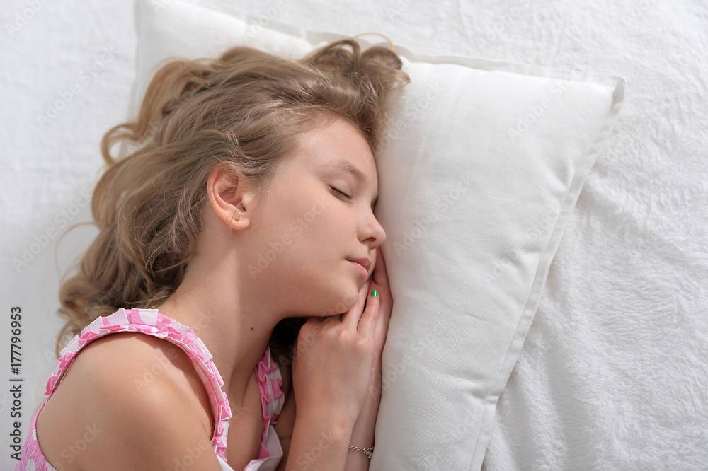 little girl sleeping in bed little girl sleeping in bed