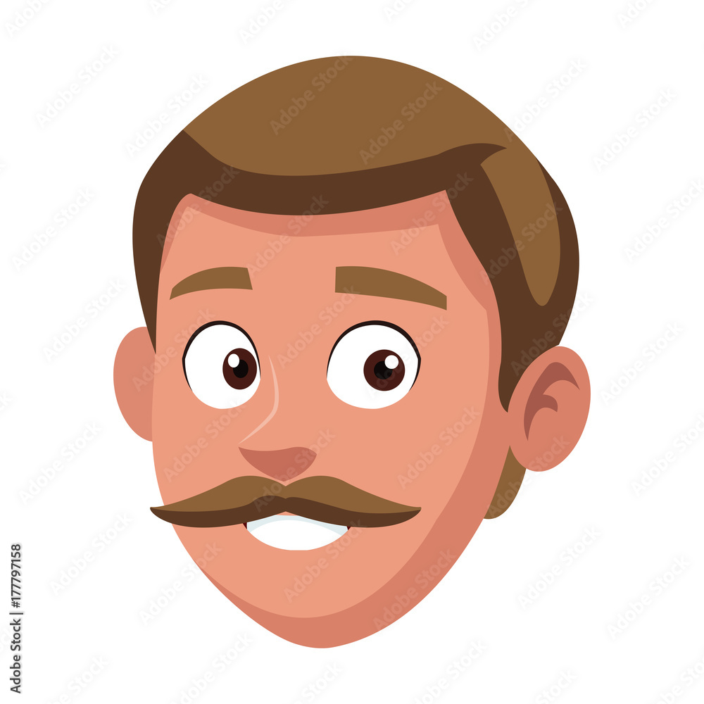 Man smiling cartoon icon vector illustration graphic design Man smiling cartoon icon vector illustration graphic design