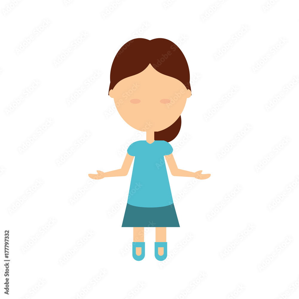 woman with open arms  vector illustration