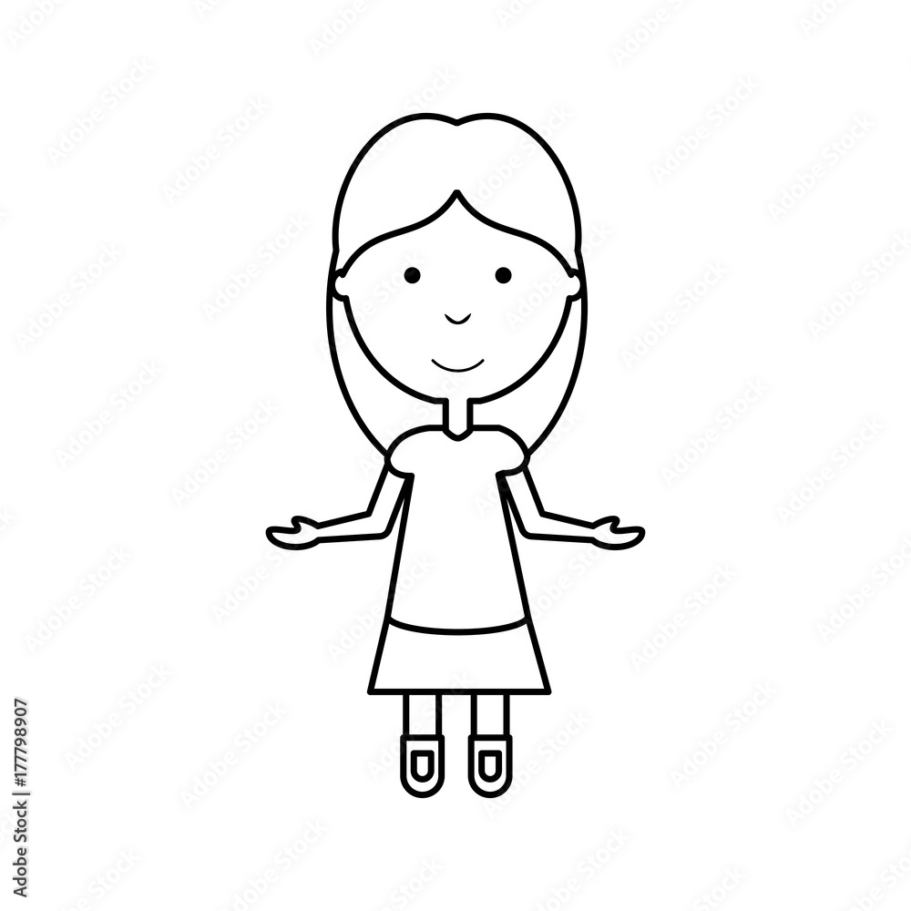 woman with open arms vector illustration woman with open arms vector illustration