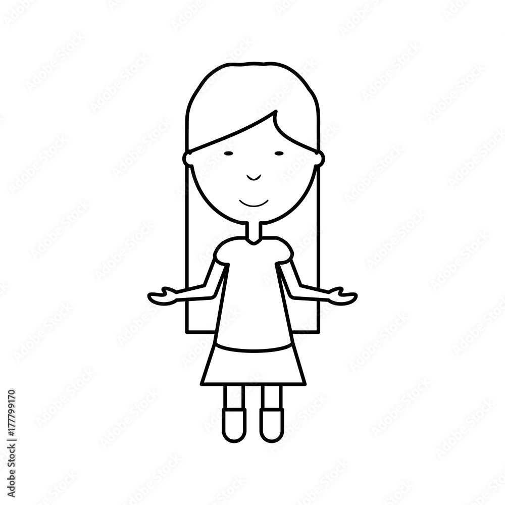 woman with open arms vector illustration woman with open arms vector illustration