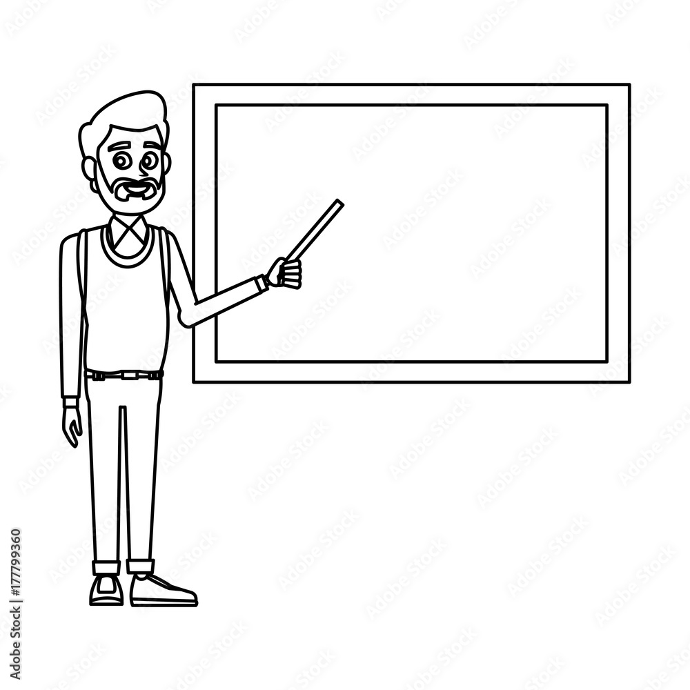 Teacher with blackboard icon vector illustration graphic design Teacher with blackboard icon vector illustration graphic design