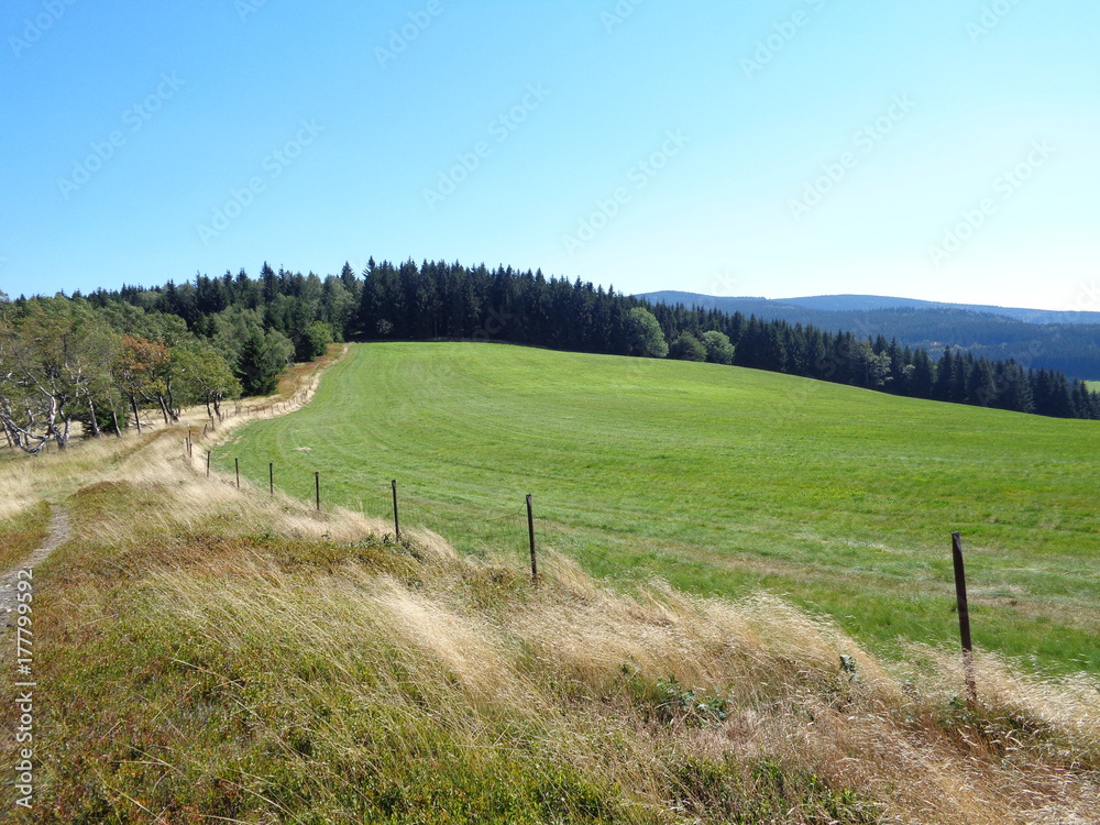 widok z Pańskiej Góry na granicy polsko czeskiej