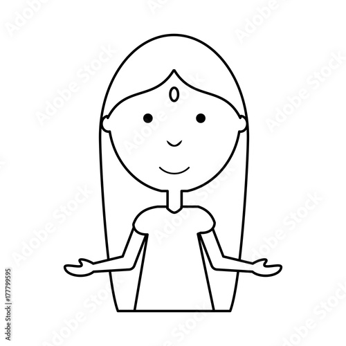 woman with open arms  vector illustration © djvstock