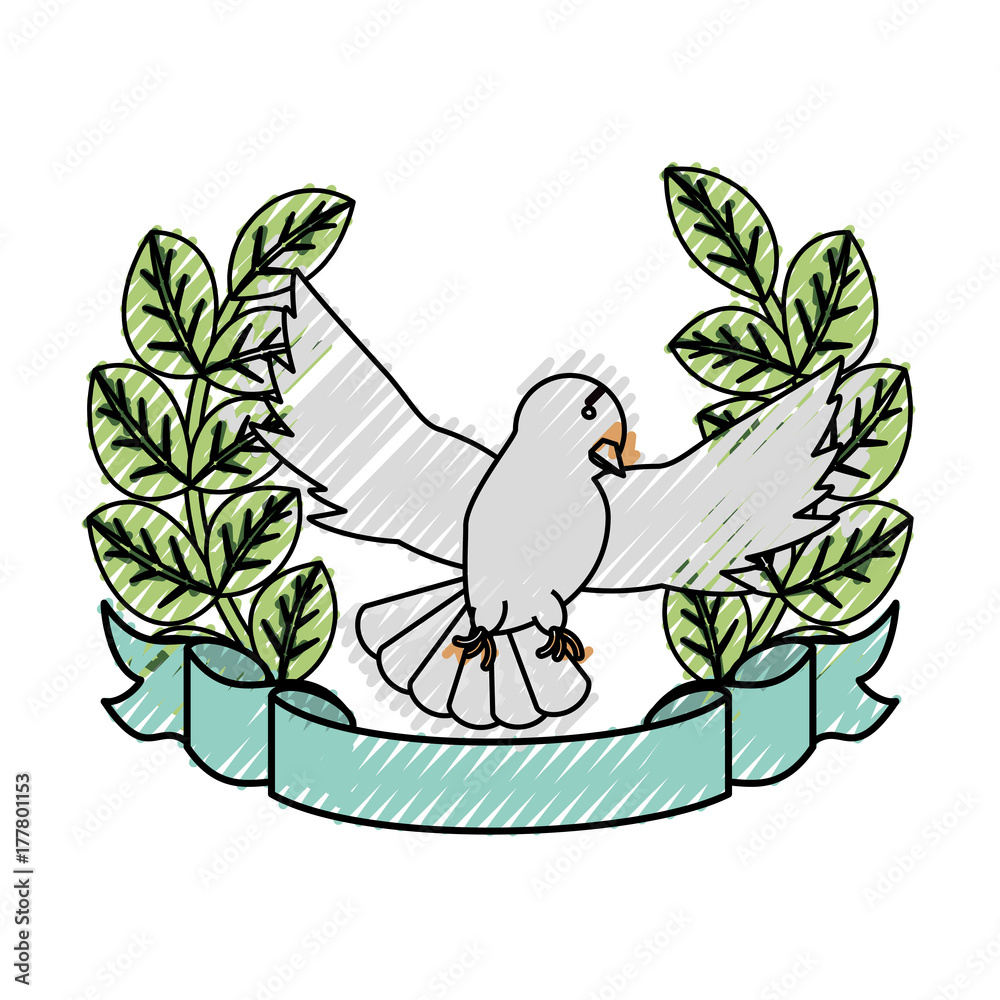 Fototapeta premium peace dove vector illustration