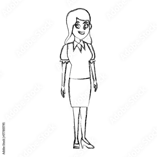 School teacher cartoon icon vector illustration graphic design
