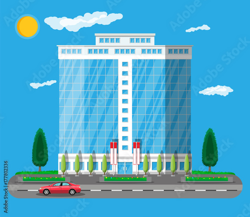 Office building exterior. Commercial building