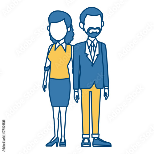 Wallpaper Mural Teachers teamwork couple icon vector illustration graphic design Torontodigital.ca