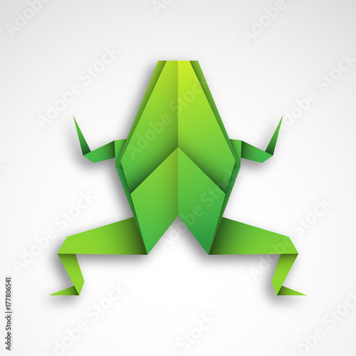 żaba origami wektor