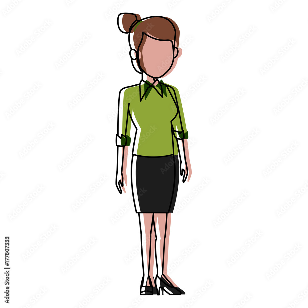 School teacher cartoon icon vector illustration graphic design