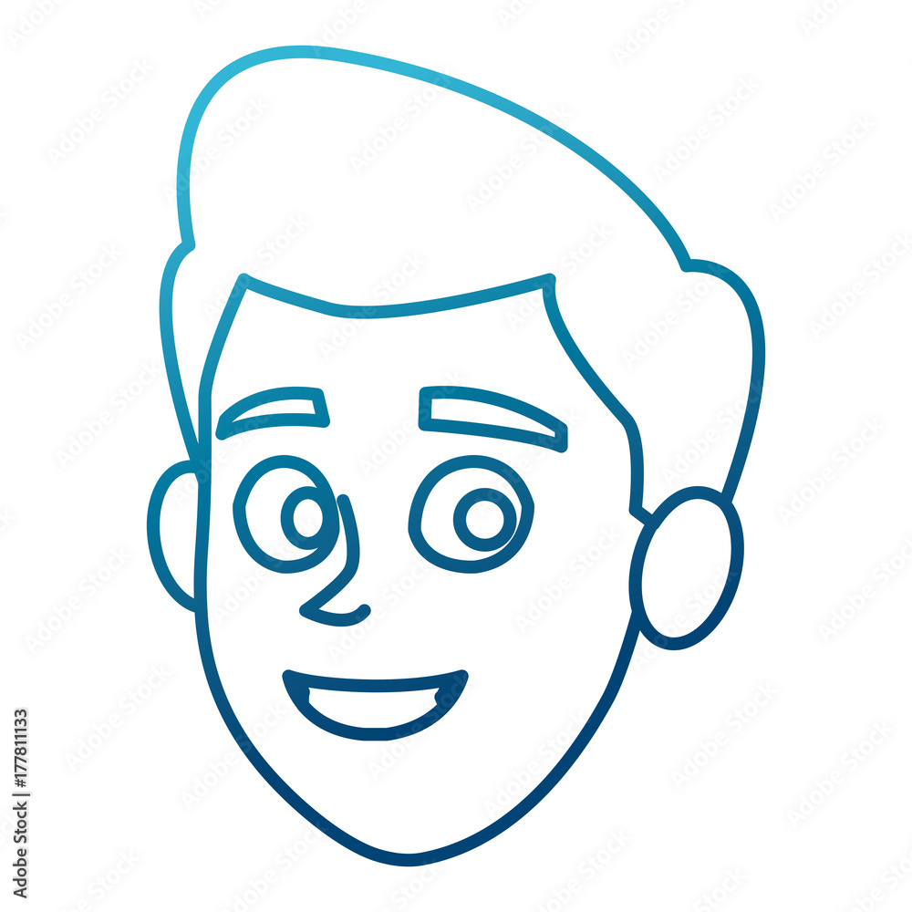 Obraz premium Boy face cartoon icon vector illustration graphic design
