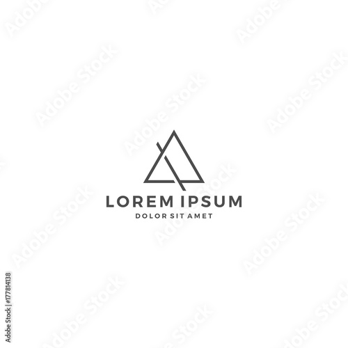 Free Download A letter logo triangle vector - GFXLoad