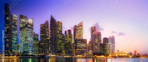 Singapore skyline background © boule1301