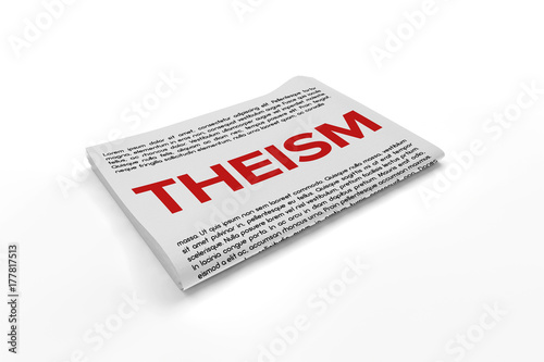 Theism on Newspaper background