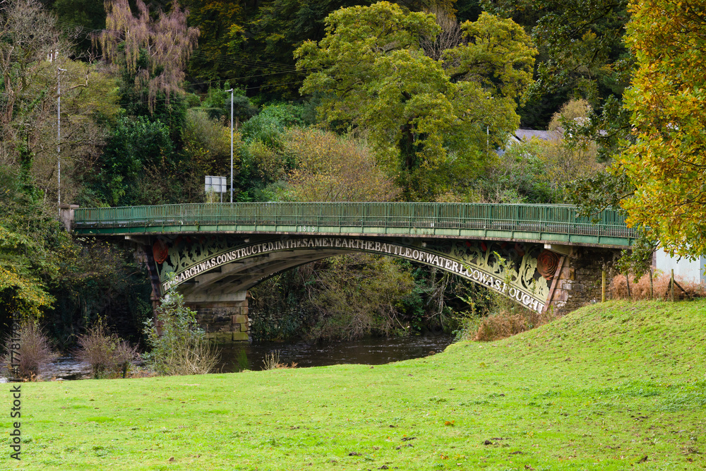 The Waterloo Bridge constructed in 1815 crossing the River Conwy in Betws y Coed North Wales an early cast iron bridge designed by Thomas Telford The Waterloo Bridge constructed in 1815 crossing the River Conwy in Betws y Coed North Wales an early cast iron bridge designed by Thomas Telford