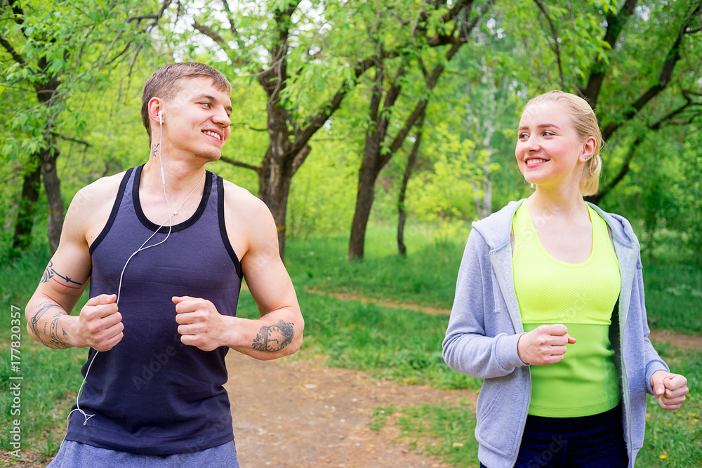 Couple working out