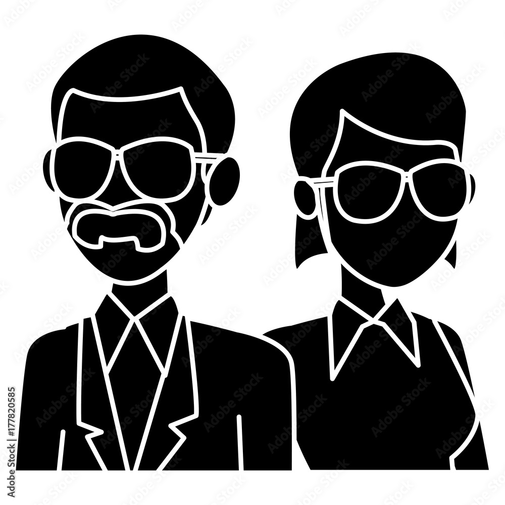 Teachers teamwork couple icon vector illustration graphic design