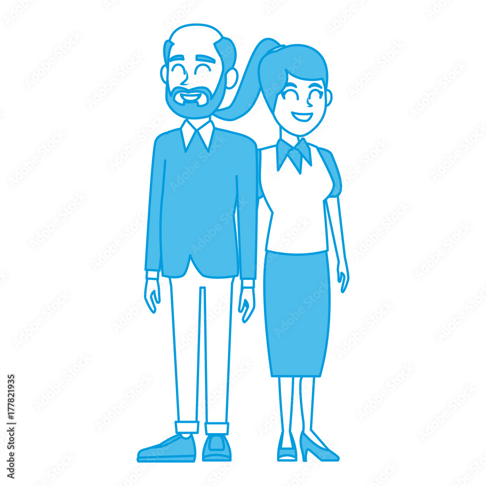 Teachers teamwork couple icon vector illustration graphic design Teachers teamwork couple icon vector illustration graphic design