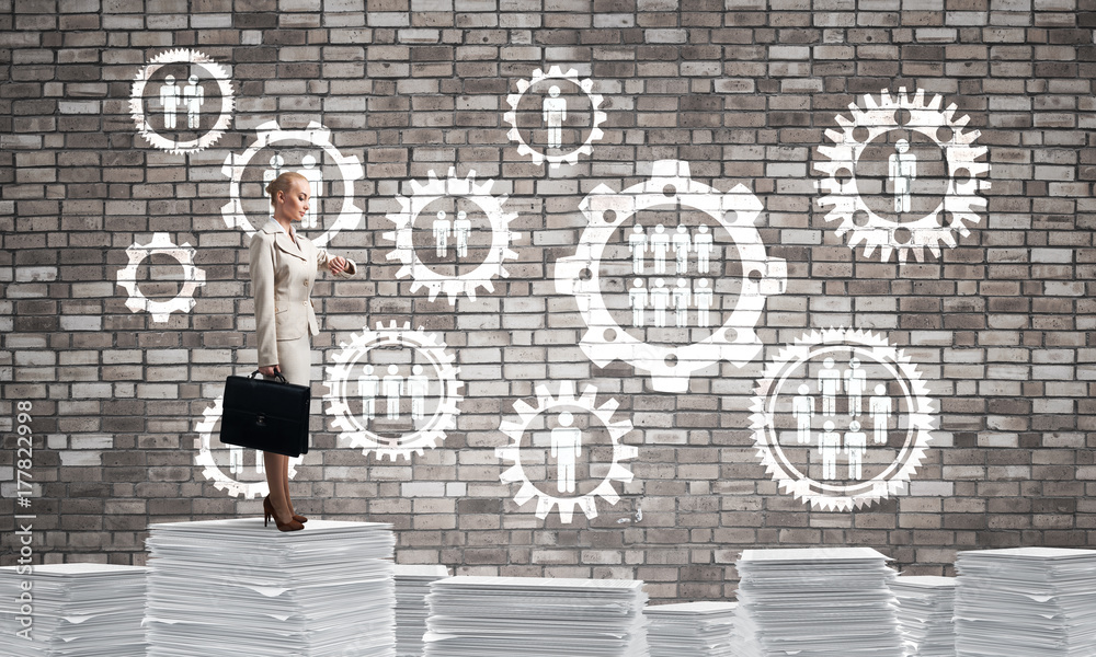 Successful confident business woman in suit. Successful confident business woman in suit.