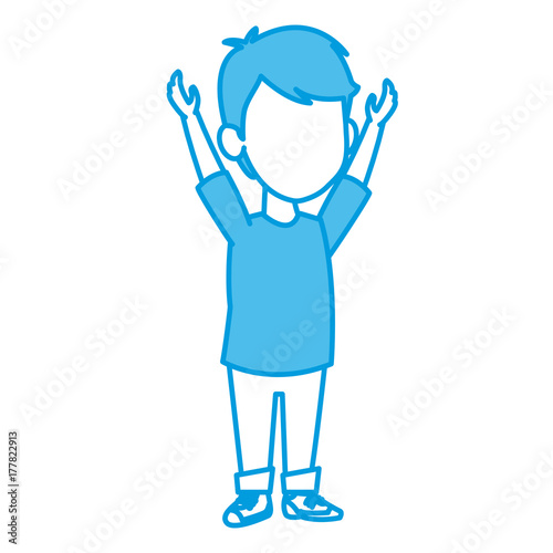 Cute schoolboy cartoon icon vector illustration graphic design