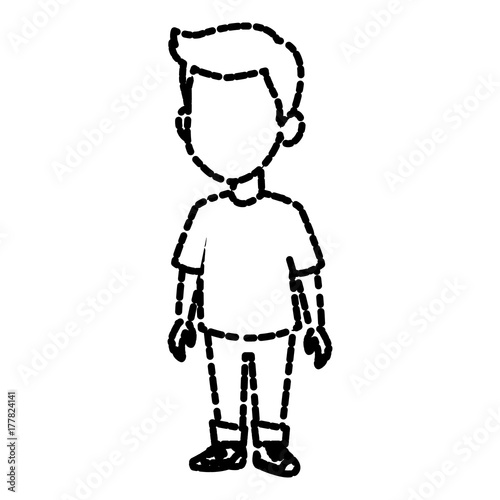 Cute schoolboy cartoon icon vector illustration graphic design