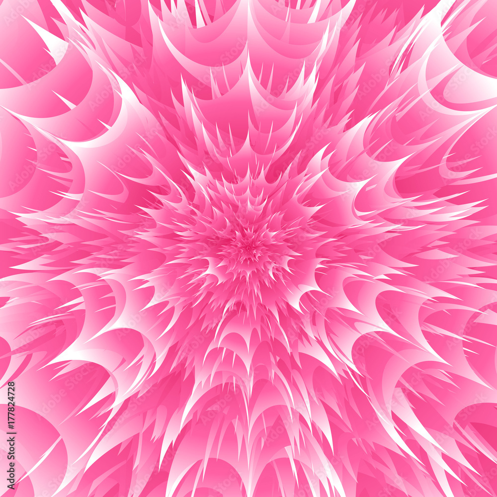 Abstract background, explosion vector. Futuristic space poster with pink star. Fantastic digital generated texture.