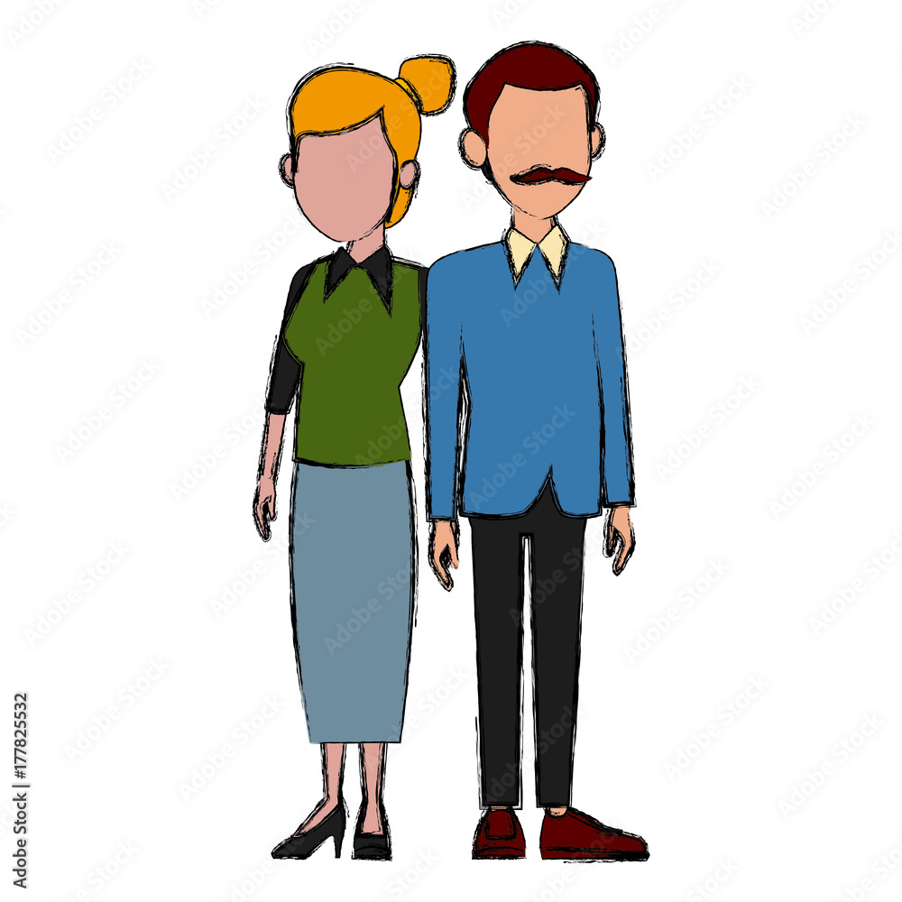 Teachers teamwork couple icon vector illustration graphic design Teachers teamwork couple icon vector illustration graphic design
