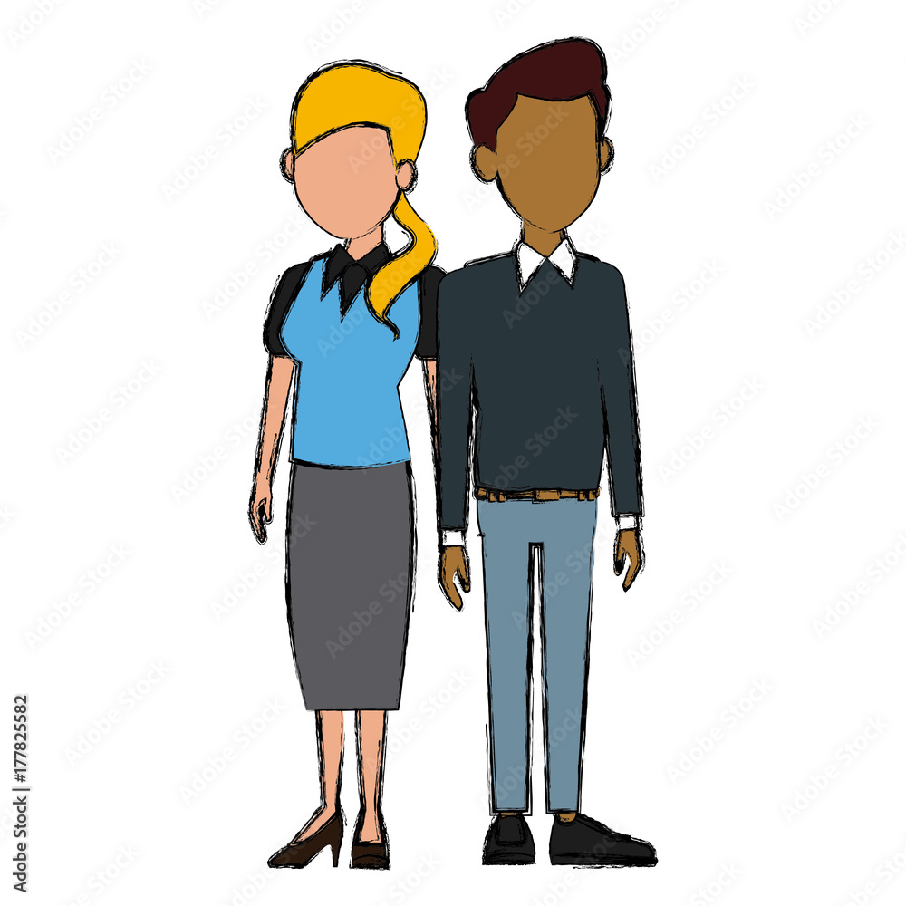 Teachers teamwork couple icon vector illustration graphic design Teachers teamwork couple icon vector illustration graphic design