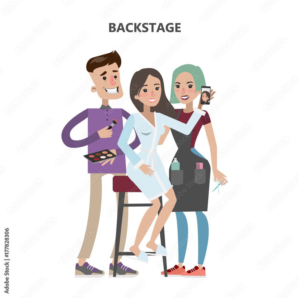 Obraz premium Model at backstage.
